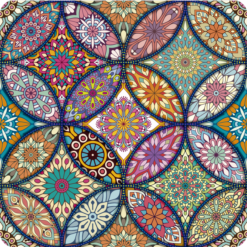 Tapete de vinil Mandalas em cores - TenStickers