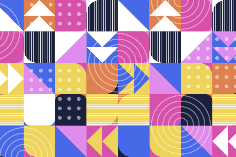 Tapete de vinil de estilo memphis em mosaico - TenStickers