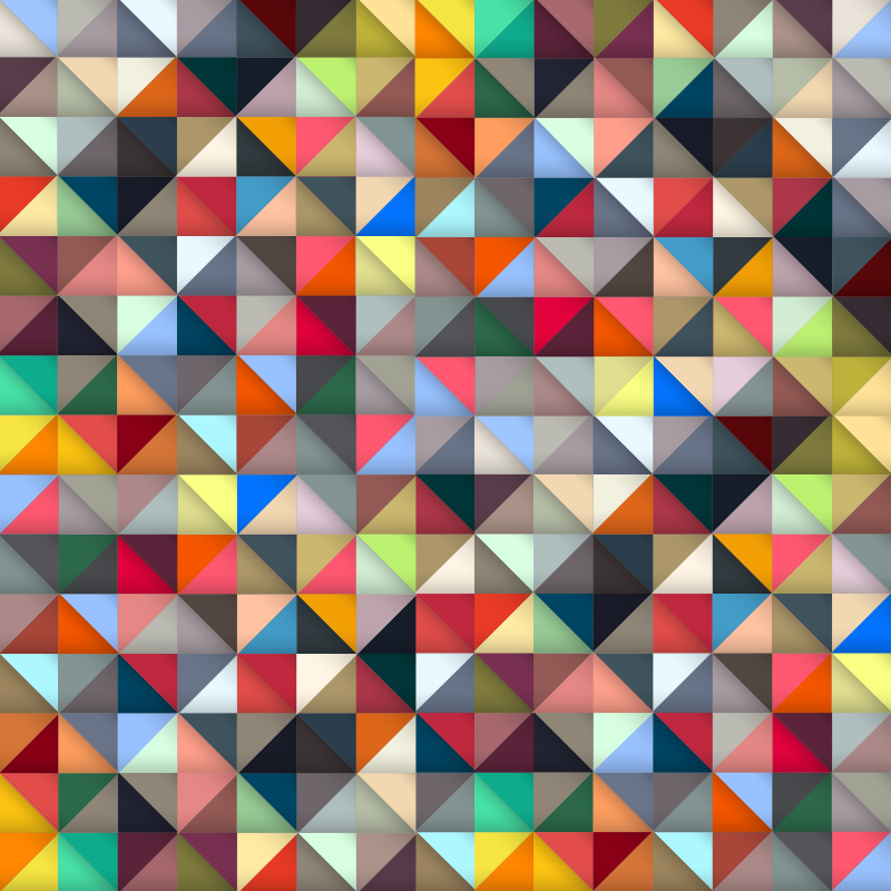 Tapete em vinil de mosaico triangular colorido - TenStickers