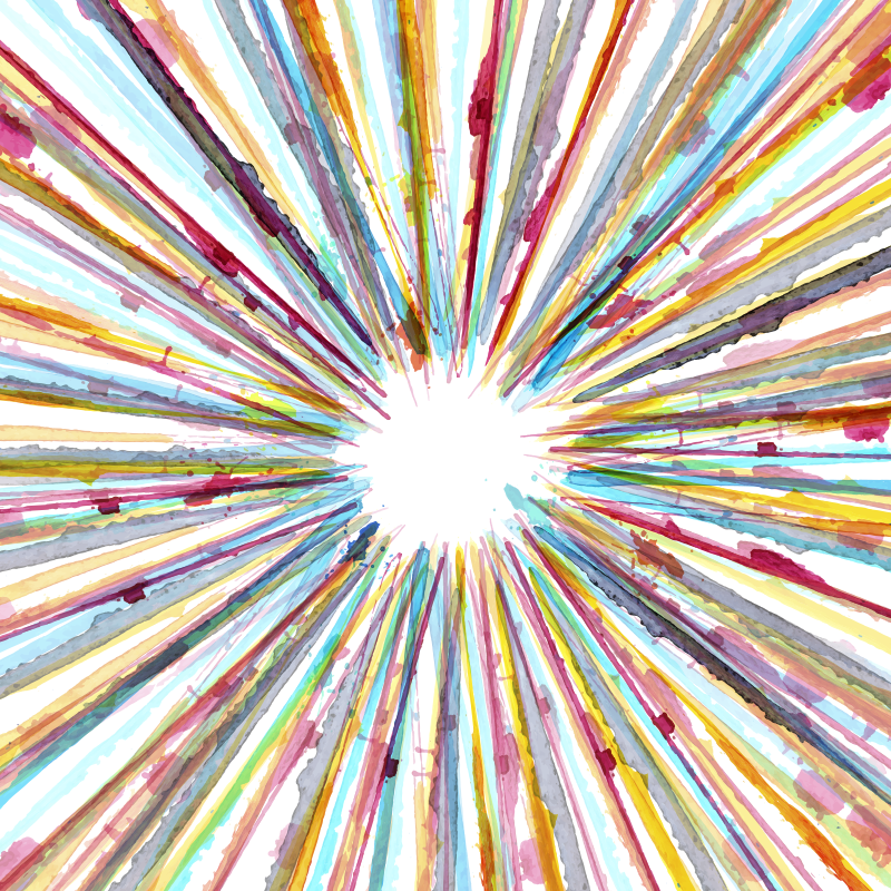 Tapete de vinil listrado em aquarela - TenStickers