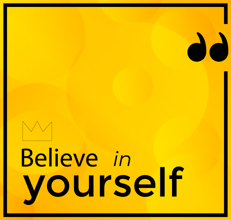 Tapete de vinil com frases Believe in yourself - TenStickers