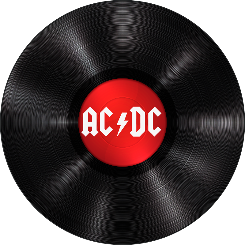 Maravilhoso tapete de vinil de música rock AC/DC - TenStickers