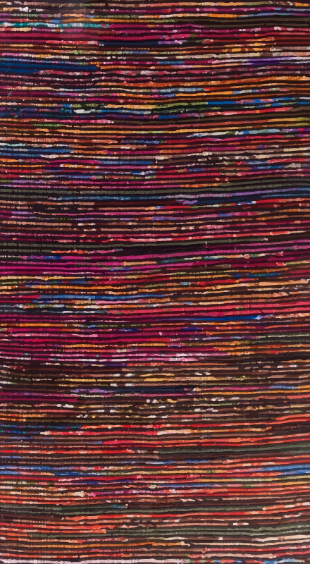 Tapete de vinil moderno de tiras abstratas - TenStickers