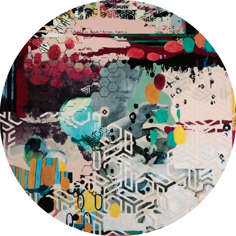 Tapete de vinil moderno Mistura de arte urbana - TenStickers