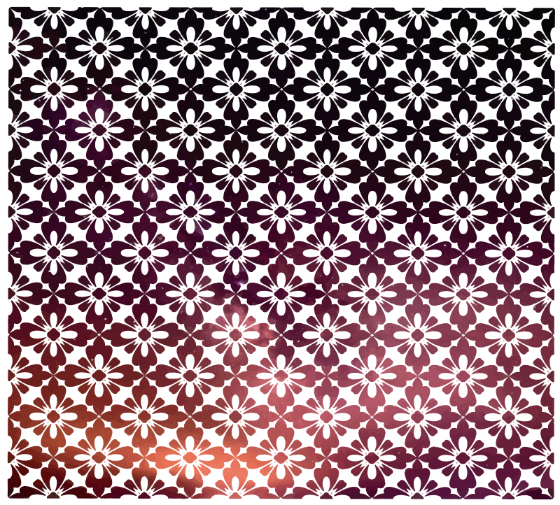 Tapete vinílico flores e plantas ombre floral - TenStickers