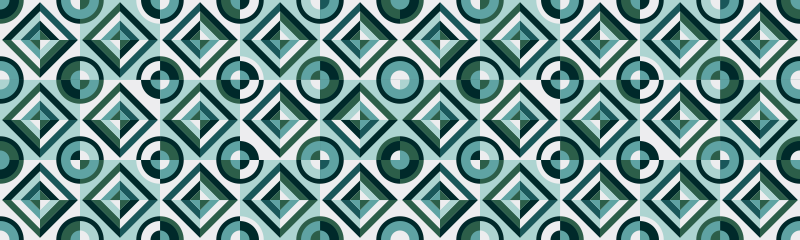 Tapete de vinil de mosaico de figuras retro - TenStickers