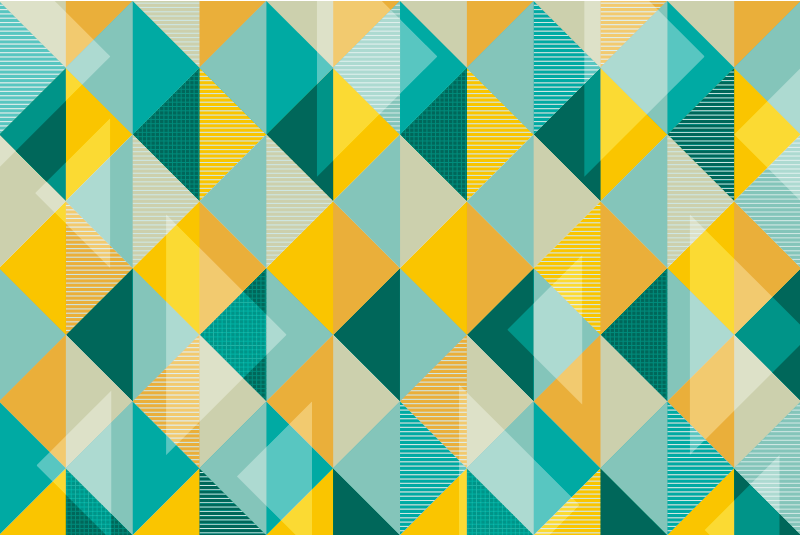 Tapete de vinil de figuras geométricas Triângulos de verão - TenStickers