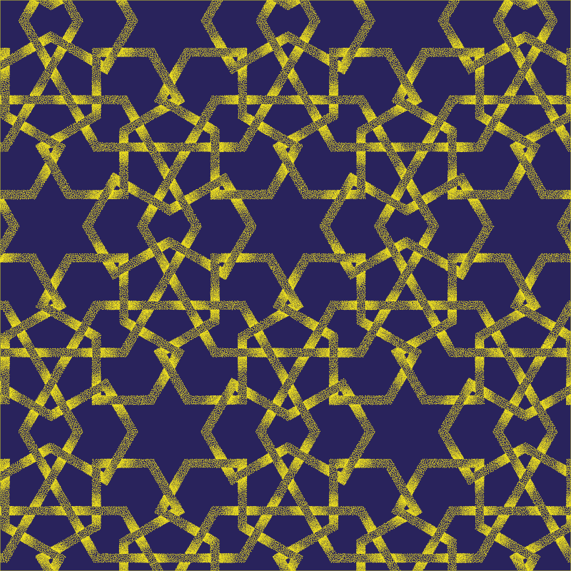 Tapete de vinil de estrelas azul-amarelas - TenStickers