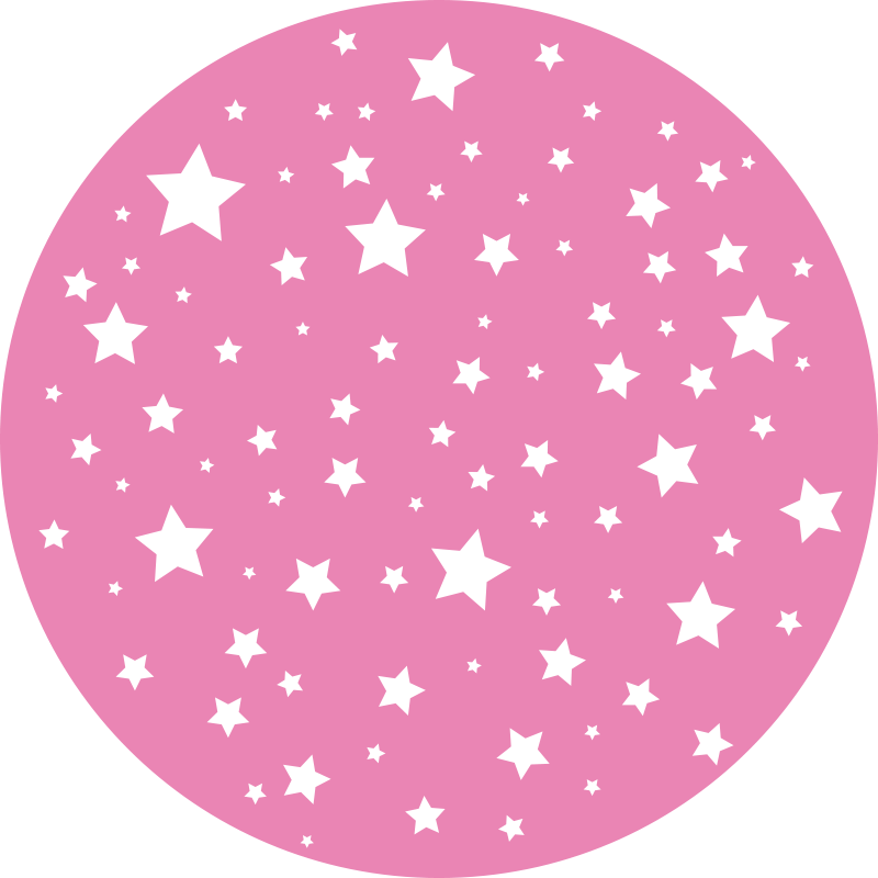 Tapete de vinil infantil rosa estrelas - TenStickers