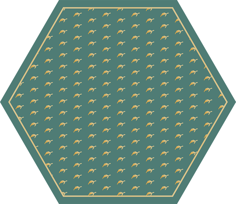 Tapete de vinil de animais tartaruga geométrica - TenStickers