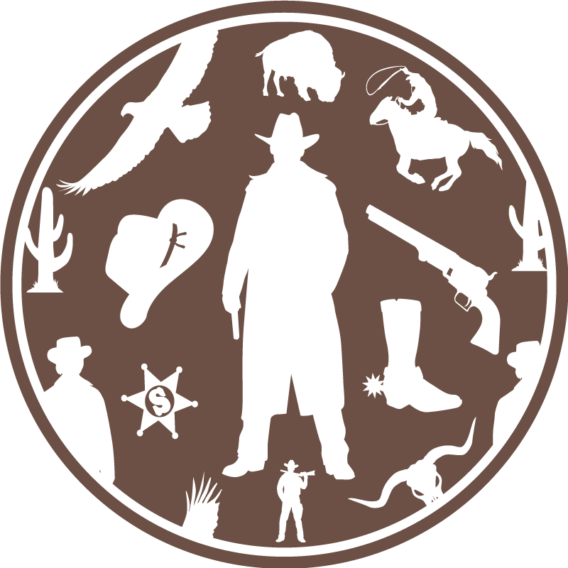 Tapete vinílico infantis silhueta de vaqueiro - TenStickers