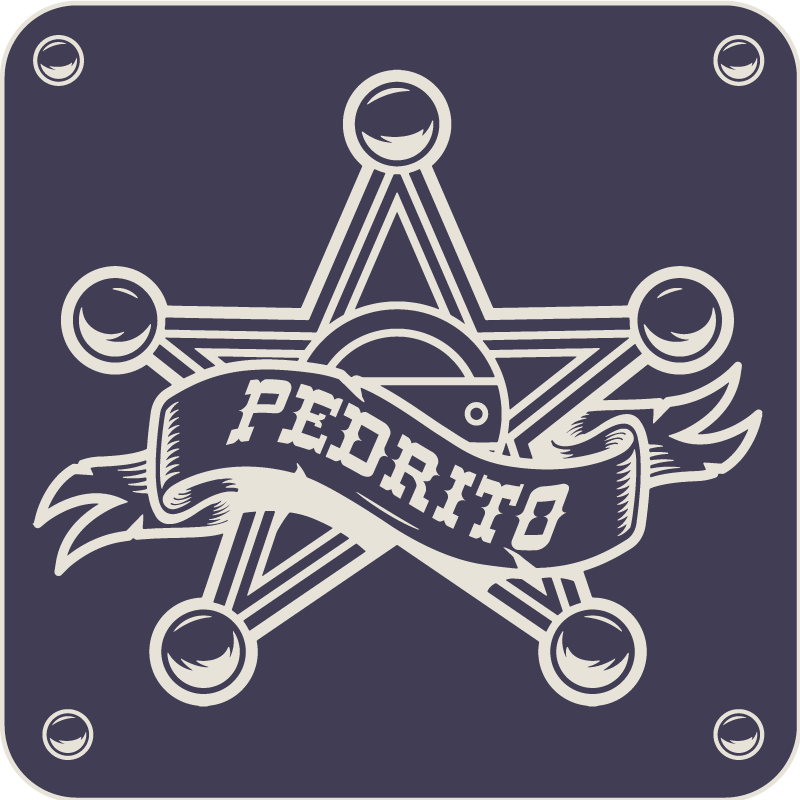 Xerife com nome tapete de vinil com nome - TenStickers