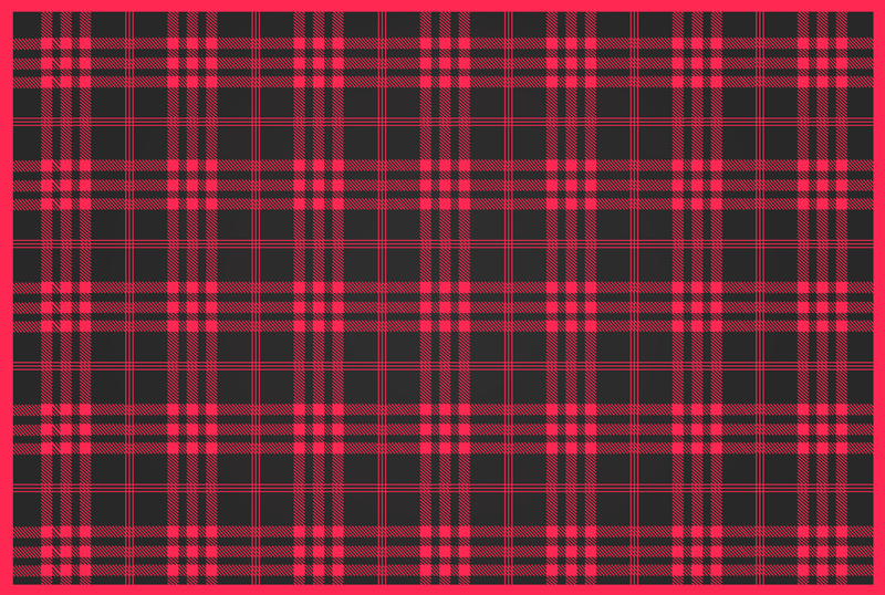 Tapete de vinil de riscas de tartan de natal - TenStickers