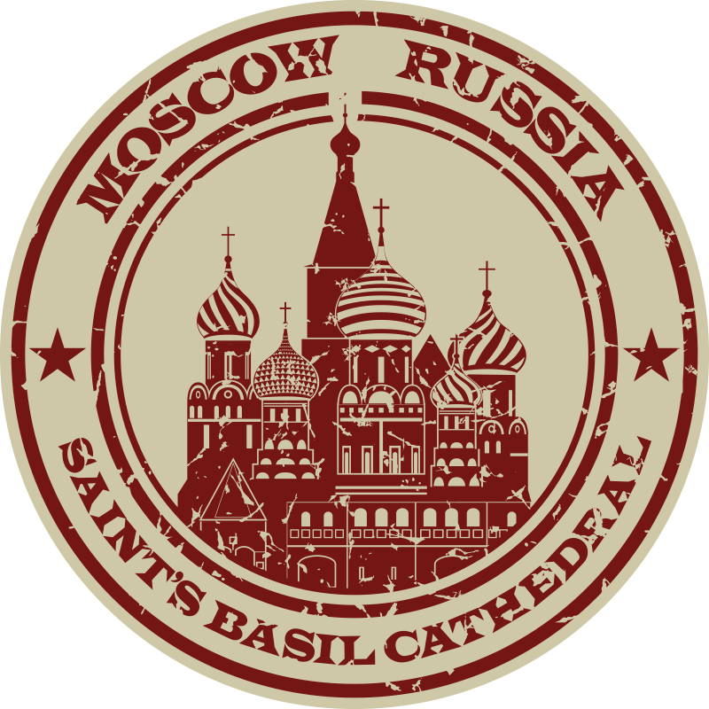 Tapete de vinil com carimbo da catedral de moscou - TenStickers