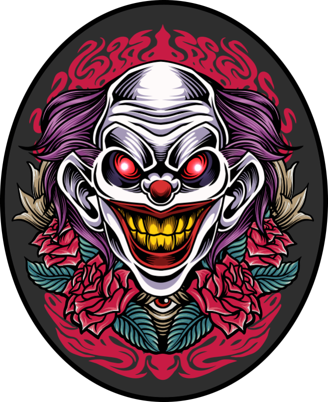 Tapete de vinil de halloween com arte de palhaço - TenStickers