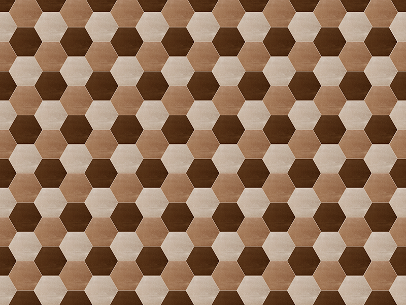 Tapete hexagonal de vinil com textura de madeira - TenStickers