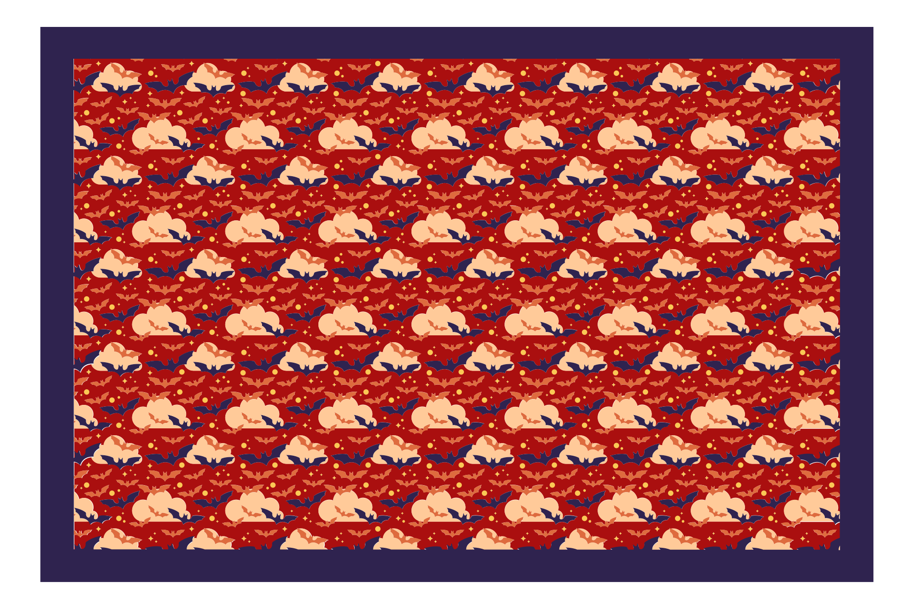 Morcego voador com tapete de vinil vermelho - TenStickers