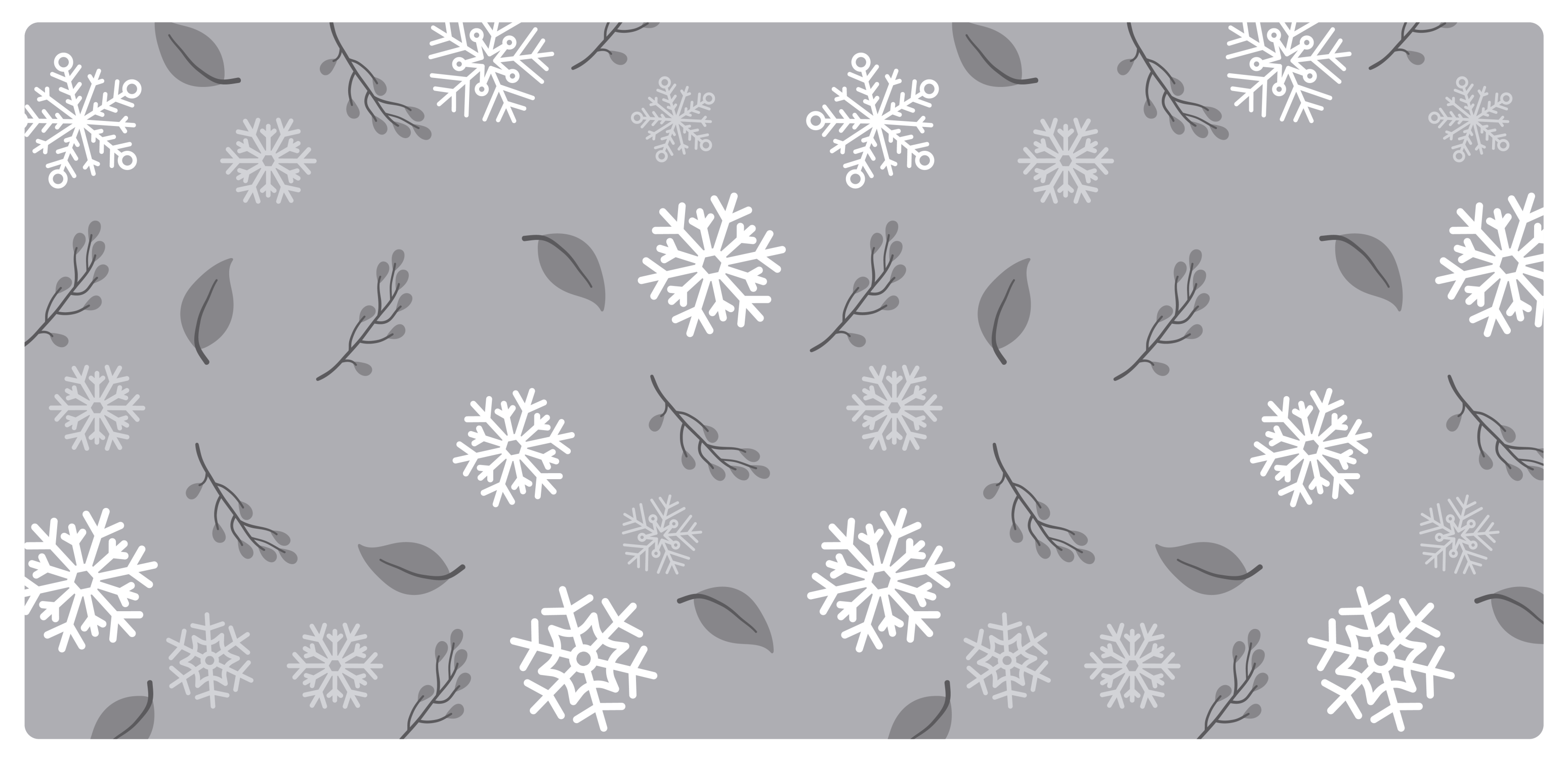 Flocos de neve com fundo cinza tapete para árvore de natal - TenStickers