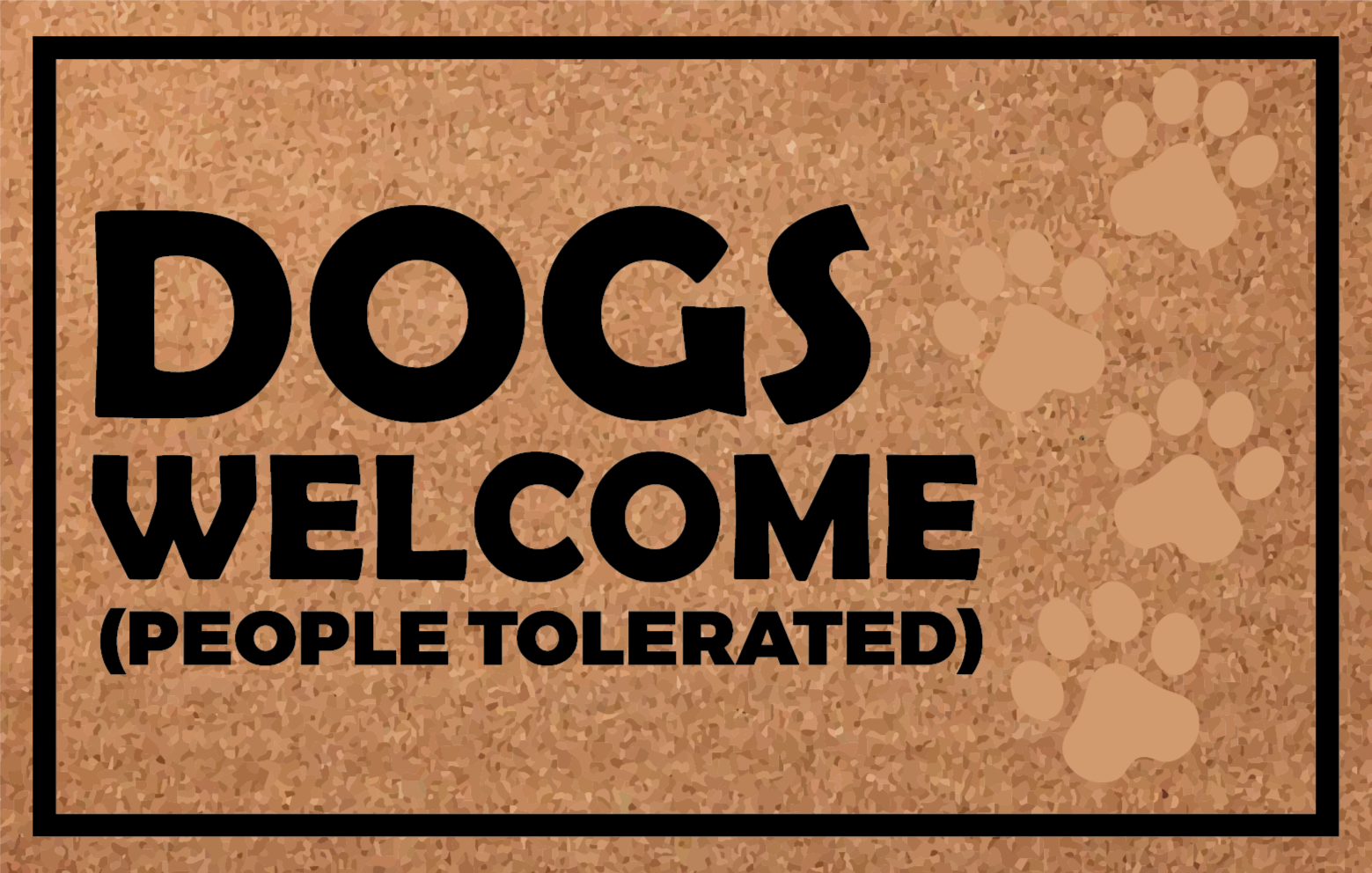 Tapete vinílico frases e textos bem-vindo, cães - TenStickers