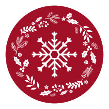 Tapete vinílico do Natal floco de neve sazonal - TenStickers