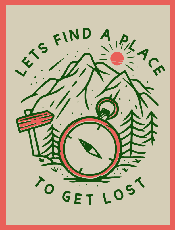 Tapete vinílico frases e textos explore a aventura compass - TenStickers