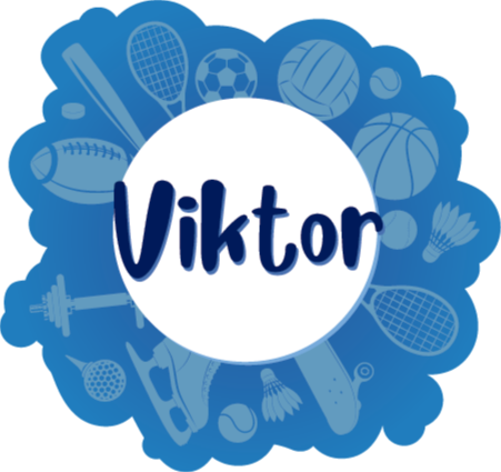 Jogador de esportes com tapete personalizado com nome - TenStickers