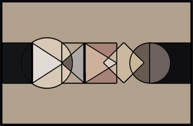 Tapete de vinil formas geométricas círculos - TenStickers