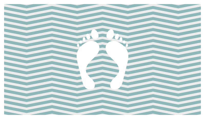 Pegadas riscas piso de banheiro - TenStickers