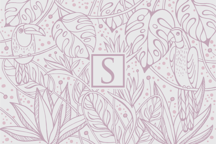 Tapete vinil com nome motivo de selva personalizado - TenStickers