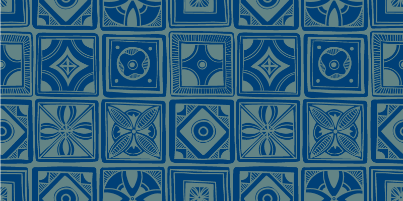 Tapete moderno de três tons de azul - TenStickers