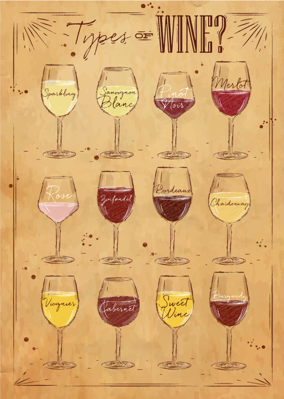 Tipo de vinhos tapete bege personalizado - TenStickers
