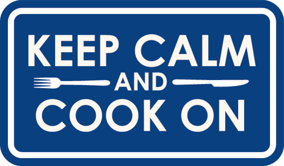 Tapete vinílico frases e textos mantenha a calma cozinheira - TenStickers