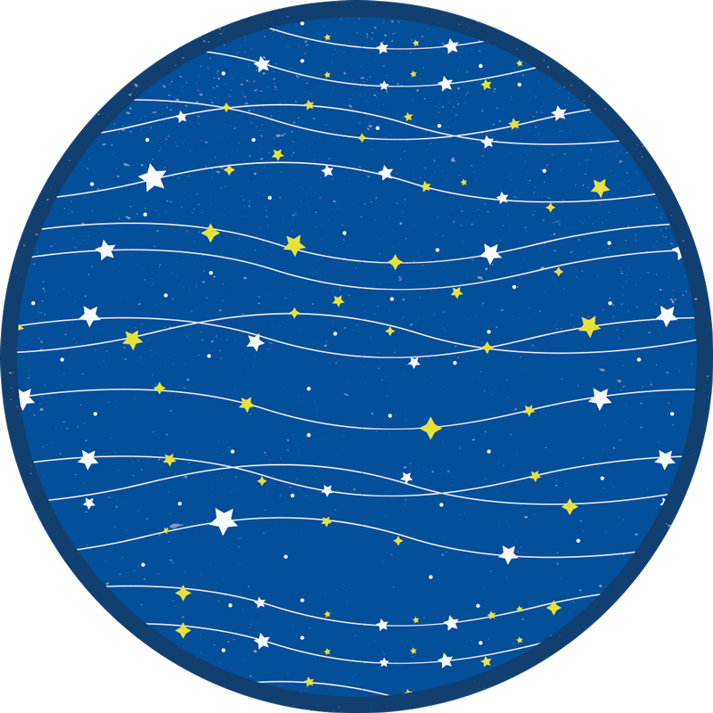 Estrelas em fundo azul para crianças tapete estrela - TenStickers