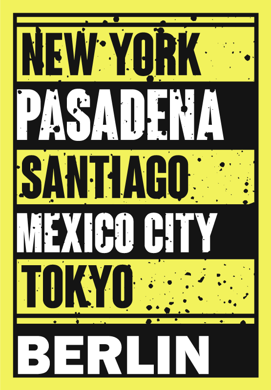 Tapete de vinil personalizado com nomes de cidades - TenStickers