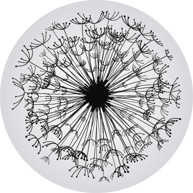 Tapete de vinil redondo com folhas tapete floral - TenStickers