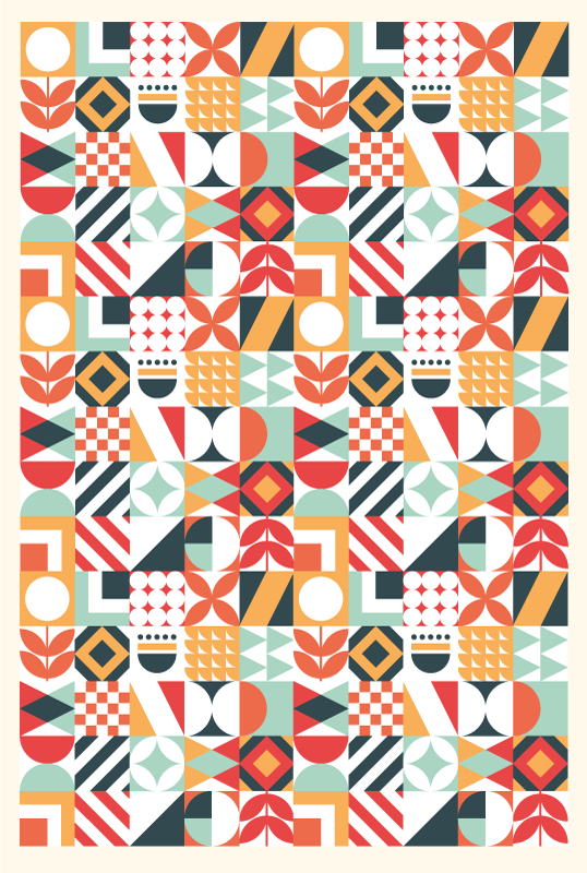 Diferentes padrões de ladrilhos de mosaico - TenStickers