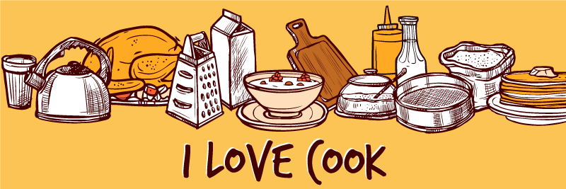 Tapete vinílico cozinha eu amo cozinhar - TenStickers