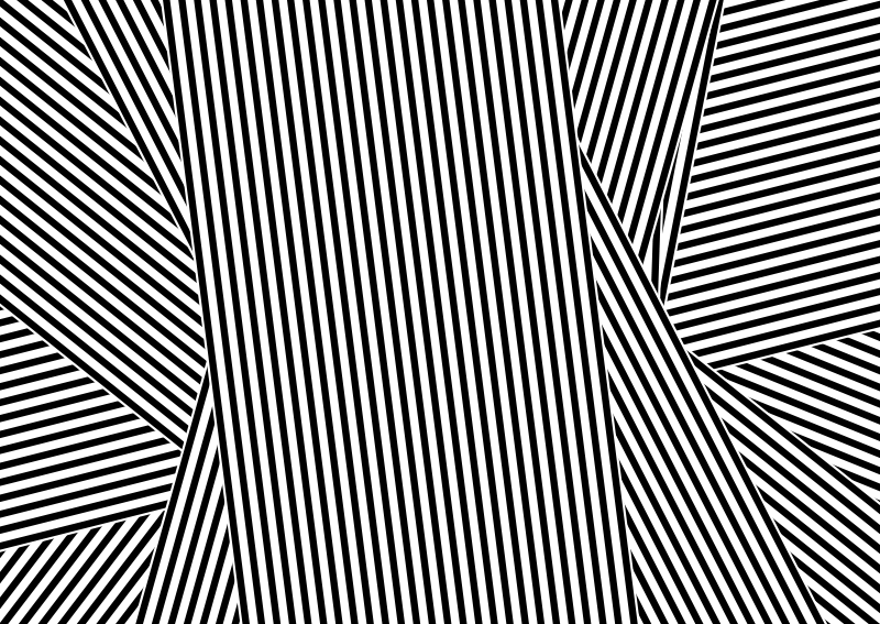 Tapete de vinil listrado branco preto para sala de estar - TenStickers