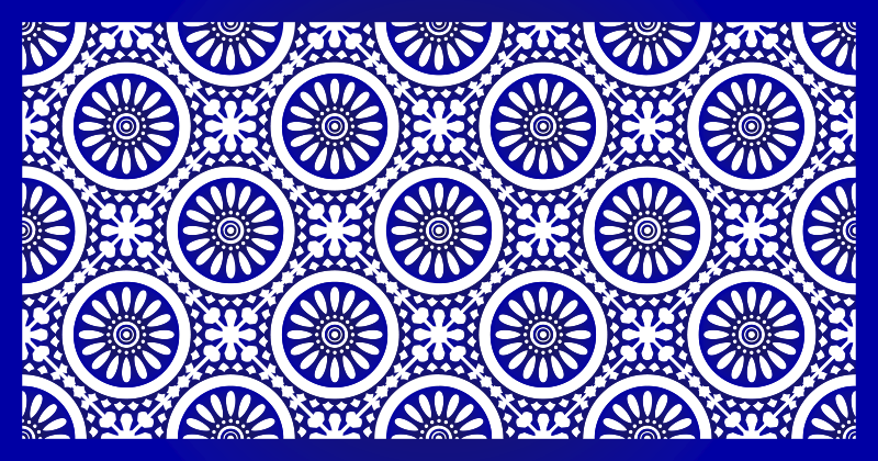 Azulejos tons de azul tapete de azulejos - TenStickers