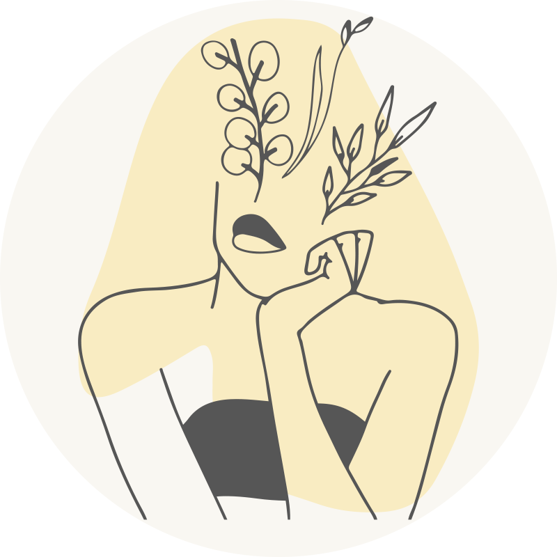 Tapete moderno feminino elegante estilo arte - TenStickers