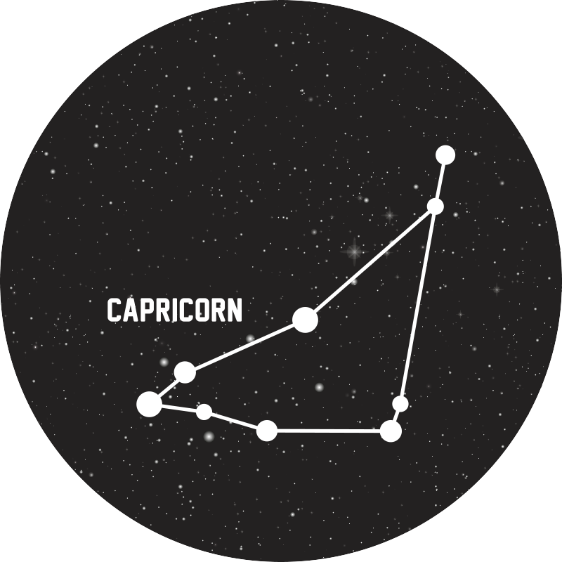 Signo do zodíaco capricórnio moderno tapete de vinil - TenStickers