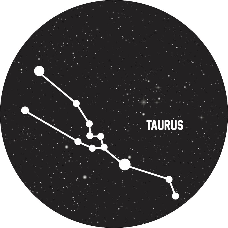 Tapete vinílico estrelas constelação de touro - TenStickers
