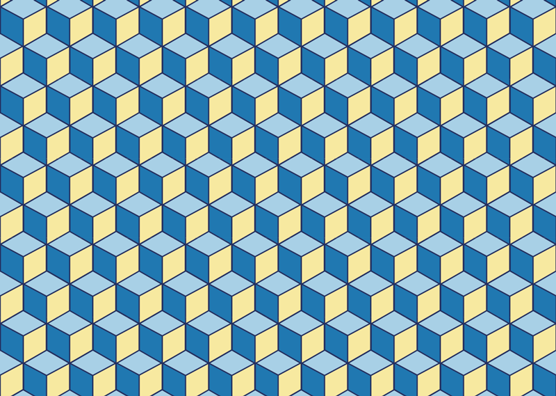 Tapete de vinil para cozinha tapetes geométricos com efeito 3d - TenStickers