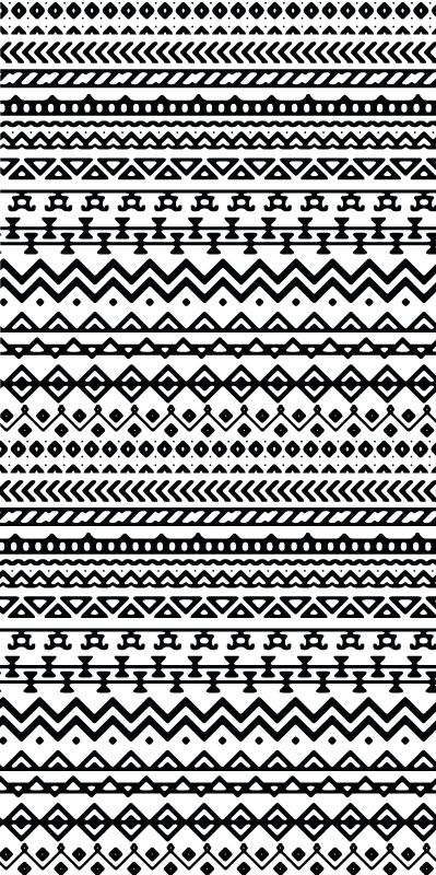 Tapete vinílico de mapa mundial decoração com padrão tribal - TenStickers