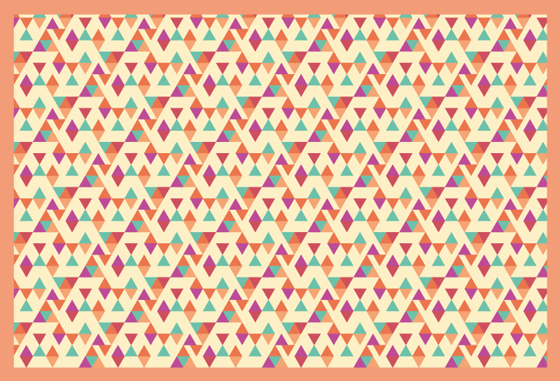 Triângulos coloridos tapetes geométricos de vinil - TenStickers