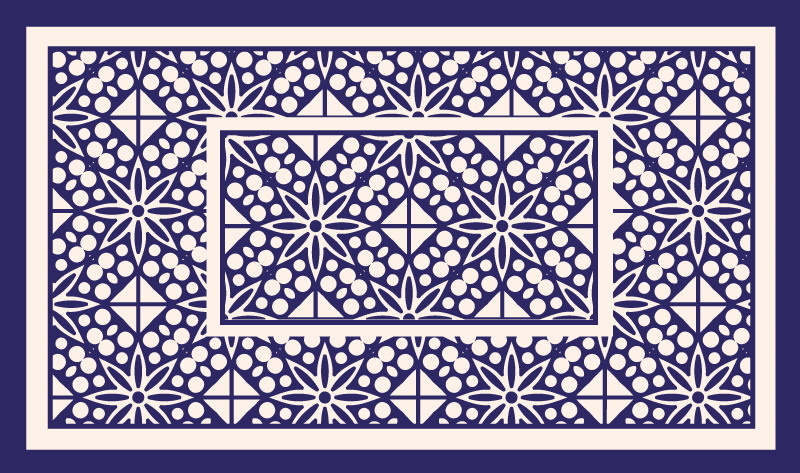 Ornamentos delicados tapete moderno - TenStickers