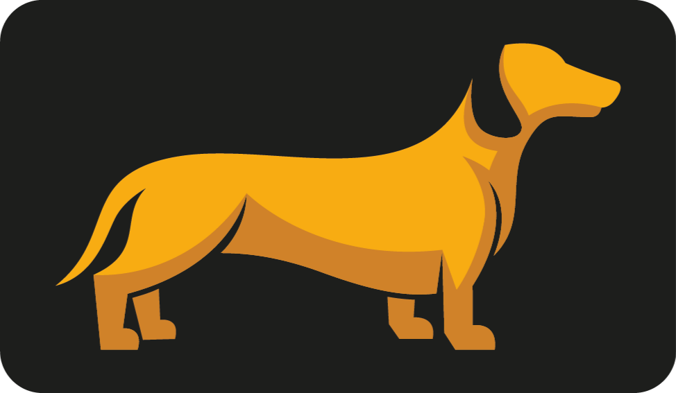 Tapete vinílico de animais silhueta canina - TenStickers