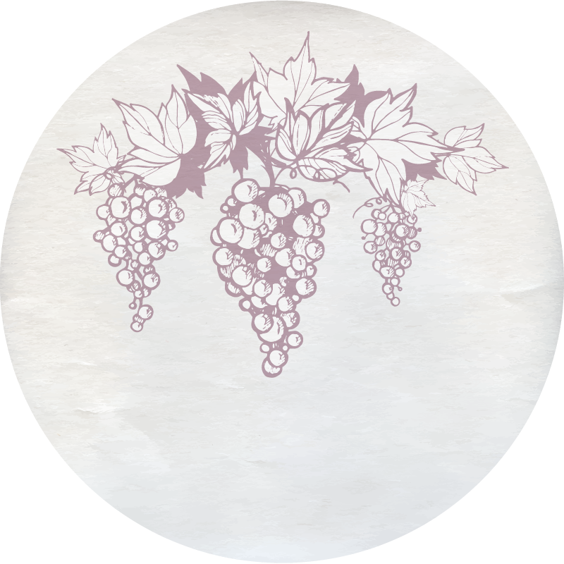 produtoretro do tapete da natureza das uvas - TenStickers