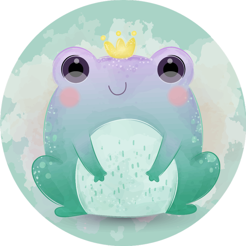 Tapete vinílico criança amigos aquáticos de desenho animado - TenStickers