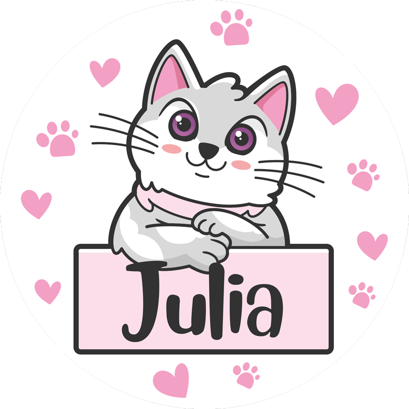 Tapete infantil de vinil com gato - TenStickers